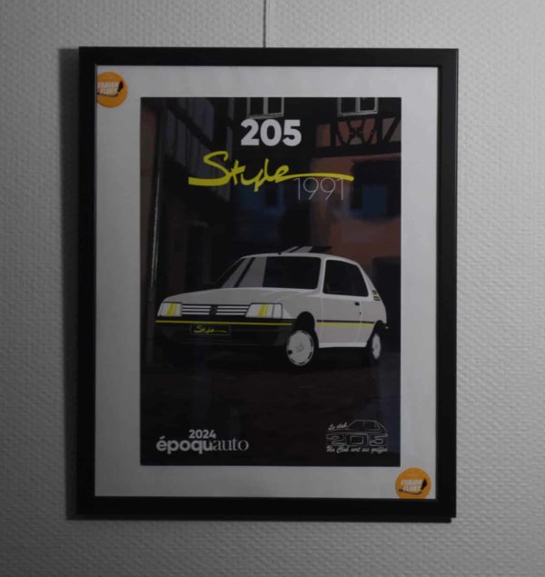 Affiche Leclub205 – Epoqu’auto 2024 – Peugeot 205 STYLE